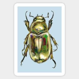 Golden Sacred Scarab Sticker